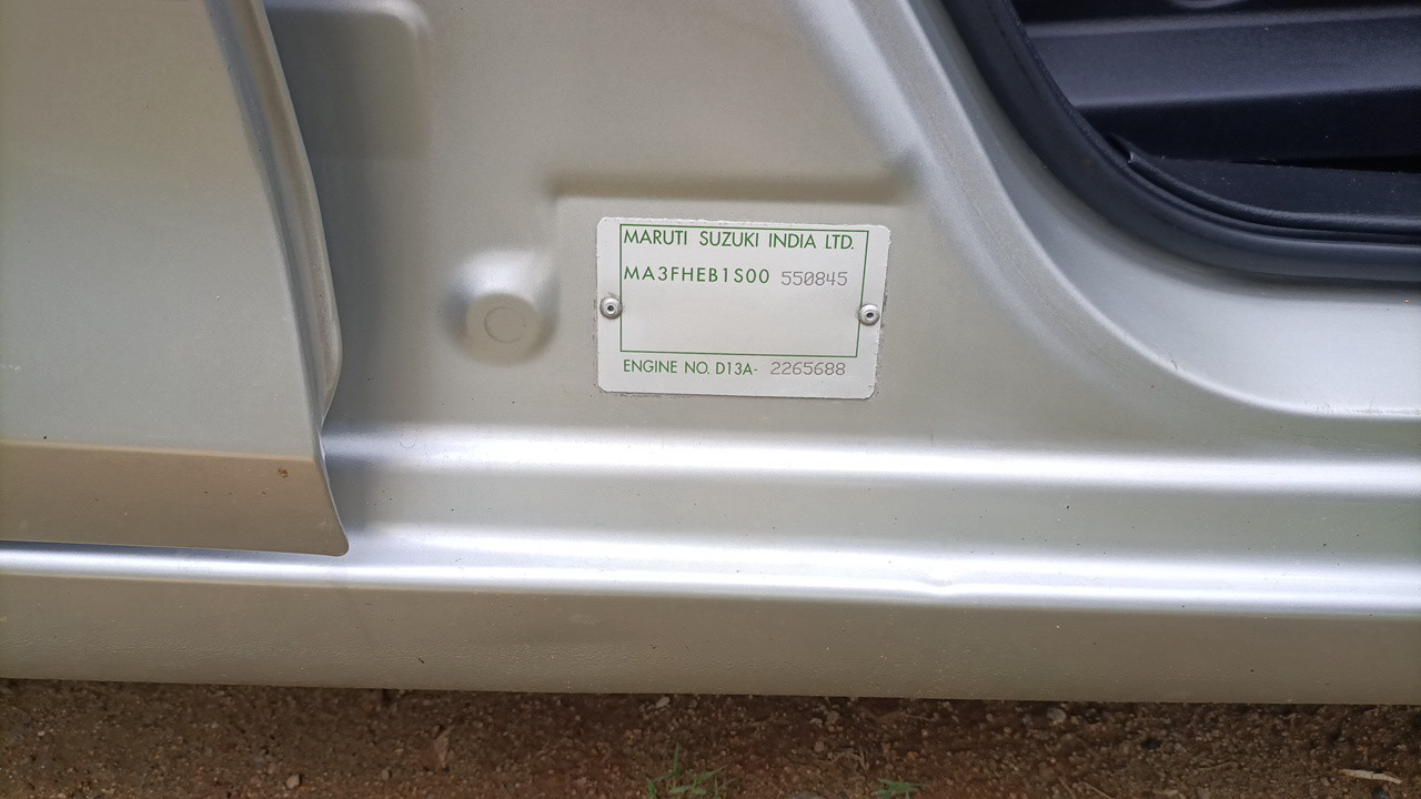 Chassis Numer Vin Plate 