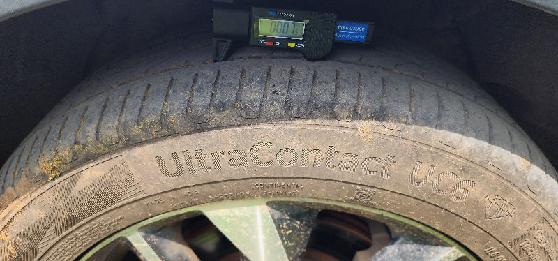 Right Front Tyre Condition and Tread Depth